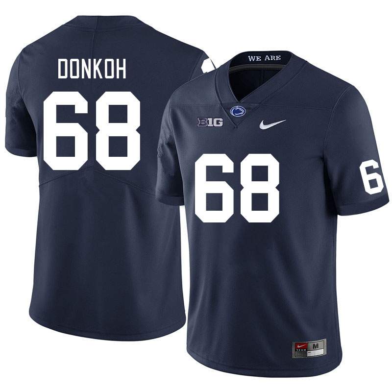 Men #68 Anthony Donkoh Penn State Nittany Lions College Football Jerseys Stitched Sale-Navy - Click Image to Close